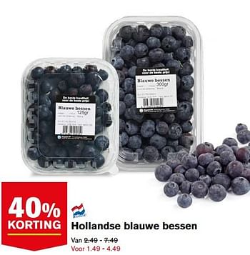 Aanbiedingen Hollandse blauwe bessen - Huismerk - Hoogvliet - Geldig van 23/08/2017 tot 29/08/2017 bij Hoogvliet