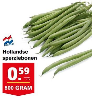 Aanbiedingen Hollandse sperziebonen - Huismerk - Hoogvliet - Geldig van 23/08/2017 tot 29/08/2017 bij Hoogvliet