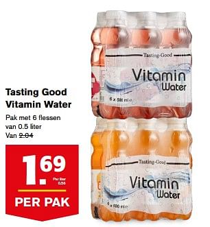 Aanbiedingen Tasting good vitamin water - Huismerk - Hoogvliet - Geldig van 23/08/2017 tot 29/08/2017 bij Hoogvliet