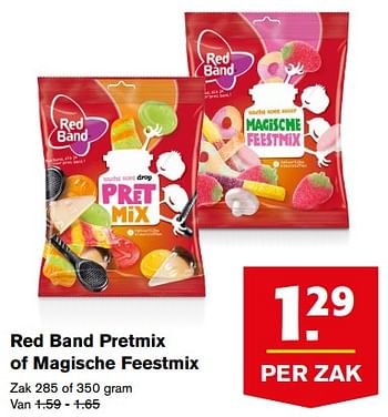Aanbiedingen Red band pretmix of magische feestmix - Red band - Geldig van 23/08/2017 tot 29/08/2017 bij Hoogvliet