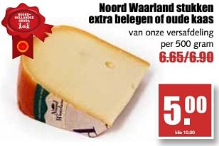 Aanbiedingen Noord waarland stukken extra belegen of oude kaas - Noord Waarland - Geldig van 21/08/2017 tot 26/08/2017 bij MCD Supermarkten