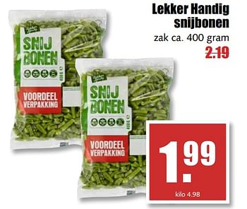 Aanbiedingen Lekker handig snijbonen - Huismerk - MCD Supermarkten - Geldig van 21/08/2017 tot 26/08/2017 bij MCD Supermarkten