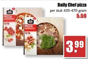 Aanbiedingen Daily chef pizza - Daily chef - Geldig van 21/08/2017 tot 26/08/2017 bij MCD Supermarkten
