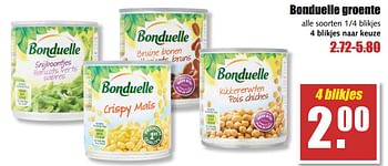 Aanbiedingen Bonduelle groente - Bonduelle - Geldig van 21/08/2017 tot 26/08/2017 bij MCD Supermarkten