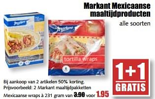 Aanbiedingen Markant mexicaanse maaltijdproducten - Markant - Geldig van 21/08/2017 tot 26/08/2017 bij MCD Supermarkten