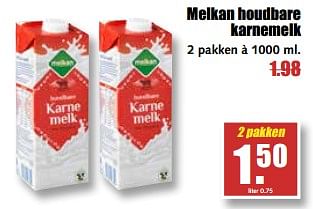 Aanbiedingen Melkan houdbare karnemelk - Melkan - Geldig van 21/08/2017 tot 26/08/2017 bij MCD Supermarkten