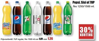 Aanbiedingen Pepsi, sisi of 7up - Pepsi - Geldig van 21/08/2017 tot 26/08/2017 bij MCD Supermarkten