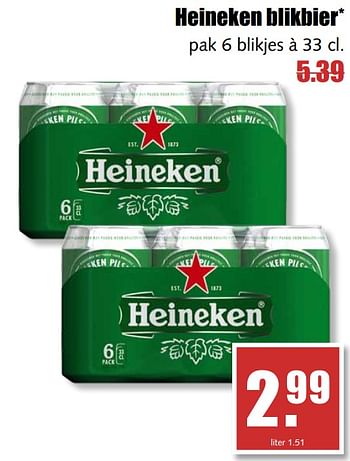 Aanbiedingen Heineken blikbier - Heineken - Geldig van 21/08/2017 tot 26/08/2017 bij MCD Supermarkten