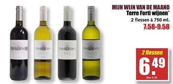 Aanbiedingen Terre forti wijnen - Witte wijnen - Geldig van 21/08/2017 tot 26/08/2017 bij MCD Supermarkten
