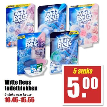 Aanbiedingen Witte reus toiletblokken - Witte reus - Geldig van 21/08/2017 tot 26/08/2017 bij MCD Supermarkten