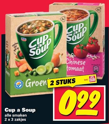 Aanbiedingen Cup a soup - Unox - Geldig van 21/08/2017 tot 27/08/2017 bij Nettorama