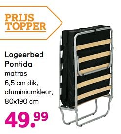 Aanbiedingen Logeerbed pontida - Huismerk - Leen Bakker - Geldig van 21/08/2017 tot 03/09/2017 bij Leen Bakker