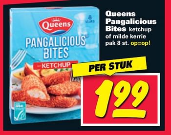 Aanbiedingen Queens pangalicious bites - Queens - Geldig van 21/08/2017 tot 27/08/2017 bij Nettorama