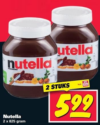 Aanbiedingen Nutella - Ferrero - Geldig van 21/08/2017 tot 27/08/2017 bij Nettorama