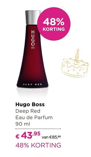 Aanbiedingen Hugo boss deep red eau de parfum - Hugo Boss - Geldig van 21/08/2017 tot 10/09/2017 bij Ici Paris XL