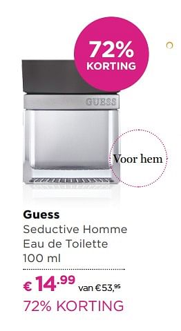 Aanbiedingen Guess seductive homme eau de toilette - Guess - Geldig van 21/08/2017 tot 10/09/2017 bij Ici Paris XL