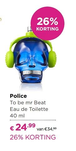 Aanbiedingen Police to be mr beat eau de toilette - Police - Geldig van 21/08/2017 tot 10/09/2017 bij Ici Paris XL