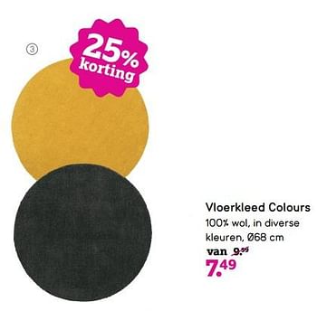 Aanbiedingen Vloerkleed colours - Huismerk - Leen Bakker - Geldig van 21/08/2017 tot 03/09/2017 bij Leen Bakker
