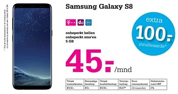Aanbiedingen Samsung galaxy s8 - Samsung - Geldig van 21/08/2017 tot 03/09/2017 bij Telecombinatie