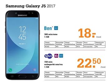 Aanbiedingen Samsung galaxy j5 2017 - Samsung - Geldig van 21/08/2017 tot 03/09/2017 bij Telecombinatie