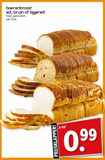 Aanbiedingen Boerenbrood wit, bruin of tijgerwit - Huismerk - Agrimarkt - Geldig van 21/08/2017 tot 26/08/2017 bij Agrimarkt