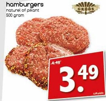Aanbiedingen Hamburgers - Grôôs - Geldig van 21/08/2017 tot 26/08/2017 bij Agrimarkt