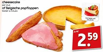 Aanbiedingen Cheesecake of belgische papflappen - Huismerk - Agrimarkt - Geldig van 21/08/2017 tot 26/08/2017 bij Agrimarkt