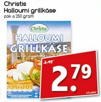 Aanbiedingen Christis halloumi grillkase - Christis - Geldig van 21/08/2017 tot 26/08/2017 bij Agrimarkt