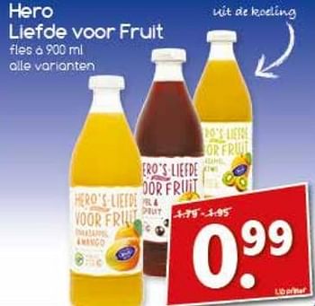 Aanbiedingen Hero liefde voor fruit - Hero - Geldig van 21/08/2017 tot 26/08/2017 bij Agrimarkt