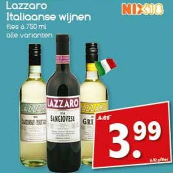 Aanbiedingen Lazzaro italiaanse wijnen - Rode wijnen - Geldig van 21/08/2017 tot 26/08/2017 bij Agrimarkt