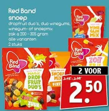 Aanbiedingen Red band snoep - Red band - Geldig van 21/08/2017 tot 26/08/2017 bij Agrimarkt