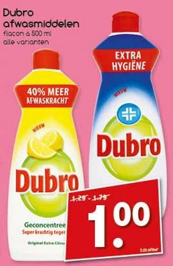 Aanbiedingen Dubro afwasmiddelen - dubro - Geldig van 21/08/2017 tot 26/08/2017 bij Agrimarkt