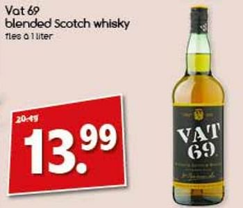 Aanbiedingen Vat 69 blended scotch whisky - vat69 - Geldig van 21/08/2017 tot 26/08/2017 bij Agrimarkt
