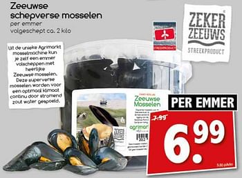 Aanbiedingen Zeeuwse schepverse mosselen - Huismerk - Agrimarkt - Geldig van 21/08/2017 tot 26/08/2017 bij Agrimarkt