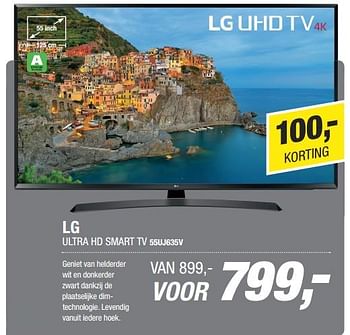 Aanbiedingen Lg ultra hd smart tv 55uj635v - LG - Geldig van 21/08/2017 tot 02/09/2017 bij Electro World