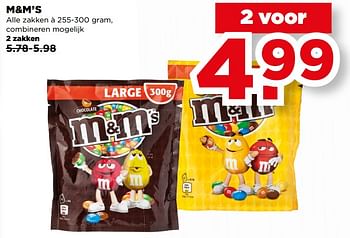 Aanbiedingen M+m`s - M&amp;M', s - Geldig van 27/08/2017 tot 02/09/2017 bij Plus