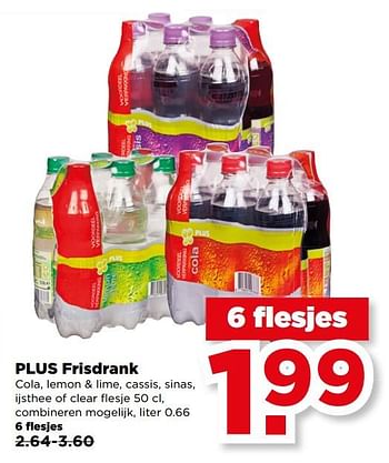 Aanbiedingen Frisdrank - Huismerk - Plus - Geldig van 27/08/2017 tot 02/09/2017 bij Plus