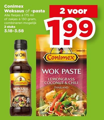 Aanbiedingen Conimex woksaus of pasta - Conimex - Geldig van 27/08/2017 tot 02/09/2017 bij Plus