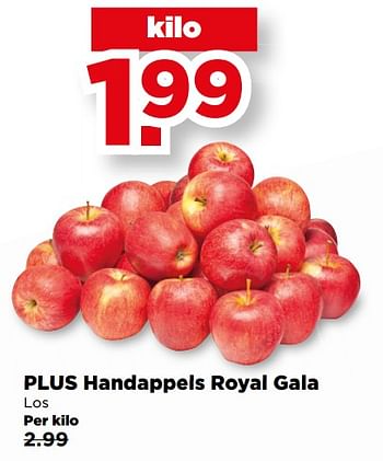 Aanbiedingen Handappels royal gala - Huismerk - Plus - Geldig van 27/08/2017 tot 02/09/2017 bij Plus