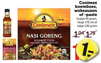 Aanbiedingen Conimex boemboes, woksauzen of -paste - Conimex - Geldig van 28/08/2017 tot 03/09/2017 bij Coop