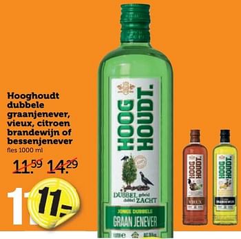 Aanbiedingen Hooghoudt dubbele graanjenever, vieux, citroen brandewijn of bessenjenever - Hooghoudt - Geldig van 28/08/2017 tot 03/09/2017 bij Coop