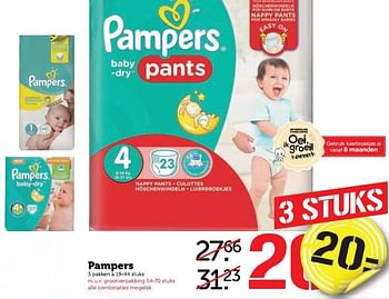 Aanbiedingen Pampers - Pampers - Geldig van 28/08/2017 tot 03/09/2017 bij Coop