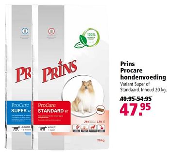 Aanbiedingen Prins procare hondenvoeding - Prins - Geldig van 28/08/2017 tot 10/09/2017 bij Welkoop