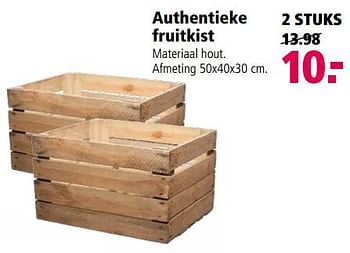 Aanbiedingen Authentieke fruitkist - Huismerk - Welkoop - Geldig van 28/08/2017 tot 10/09/2017 bij Welkoop