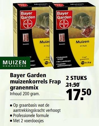 Aanbiedingen Bayer garden muizenkorrels frap granenmix - Bayer - Geldig van 28/08/2017 tot 10/09/2017 bij Welkoop