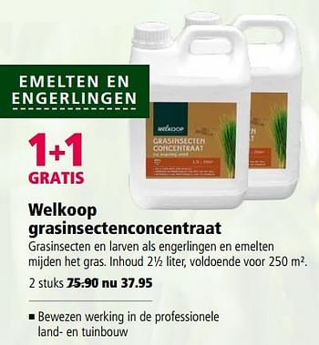 Aanbiedingen Welkoop grasinsectenconcentraat - Huismerk - Welkoop - Geldig van 28/08/2017 tot 10/09/2017 bij Welkoop