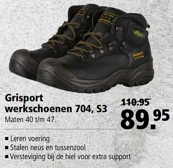 Aanbiedingen Grisport werkschoenen 704, s3 - Grisport - Geldig van 28/08/2017 tot 10/09/2017 bij Welkoop