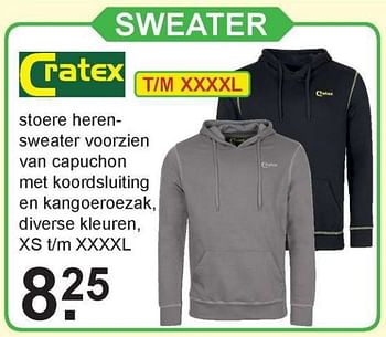 Aanbiedingen Sweater - Cratex - Geldig van 14/08/2017 tot 02/09/2017 bij Van Cranenbroek