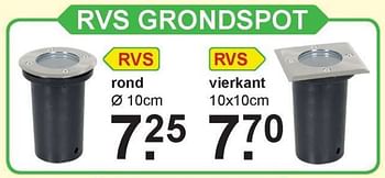 Aanbiedingen Rvs grondspot - Huismerk - Van Cranenbroek - Geldig van 14/08/2017 tot 02/09/2017 bij Van Cranenbroek