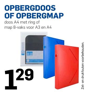 Aanbiedingen Opbergdoos of opbergmap - Huismerk - Action - Geldig van 23/08/2017 tot 29/08/2017 bij Action